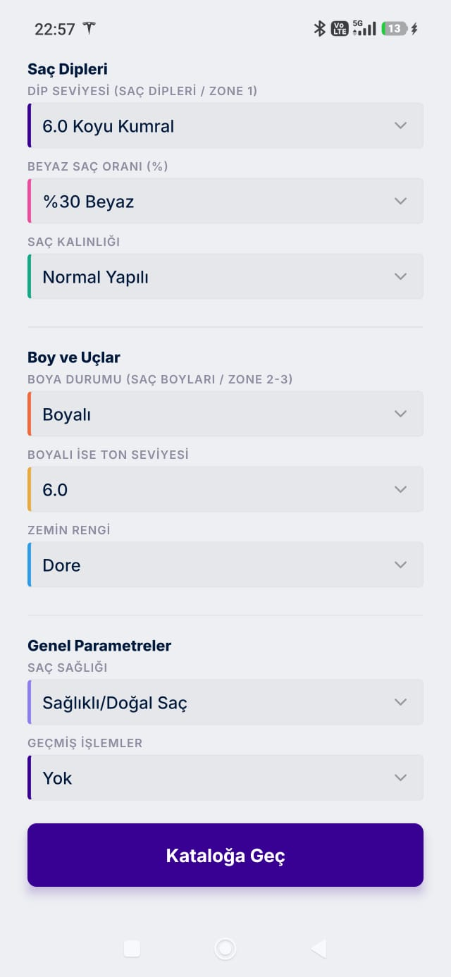 Analiz sonuçları ekranı