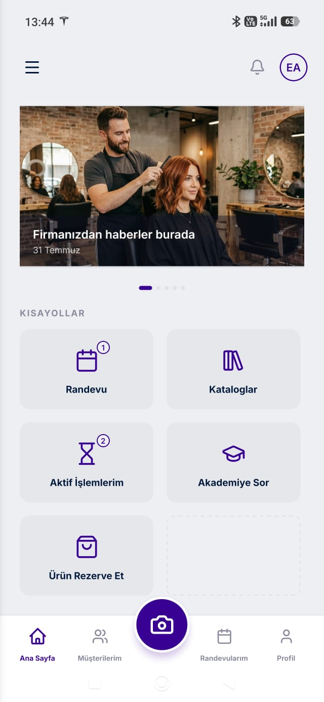 Canlı iletişim ekranı 1
