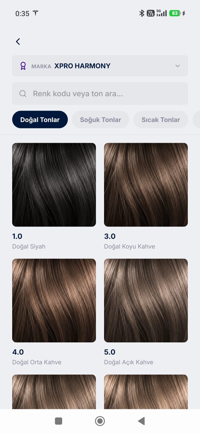 Doğal Tonlar kataloğu